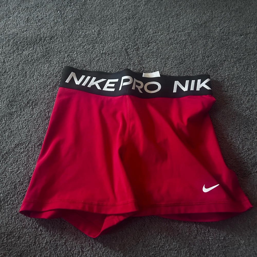 Red Nike Pro Shorts
